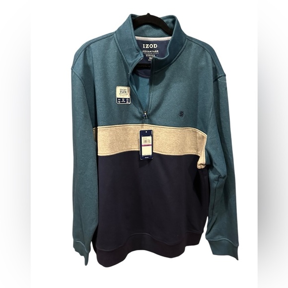 Izod smoke pearl half zip sweatshirt size 2XL - Picture 1 of 7